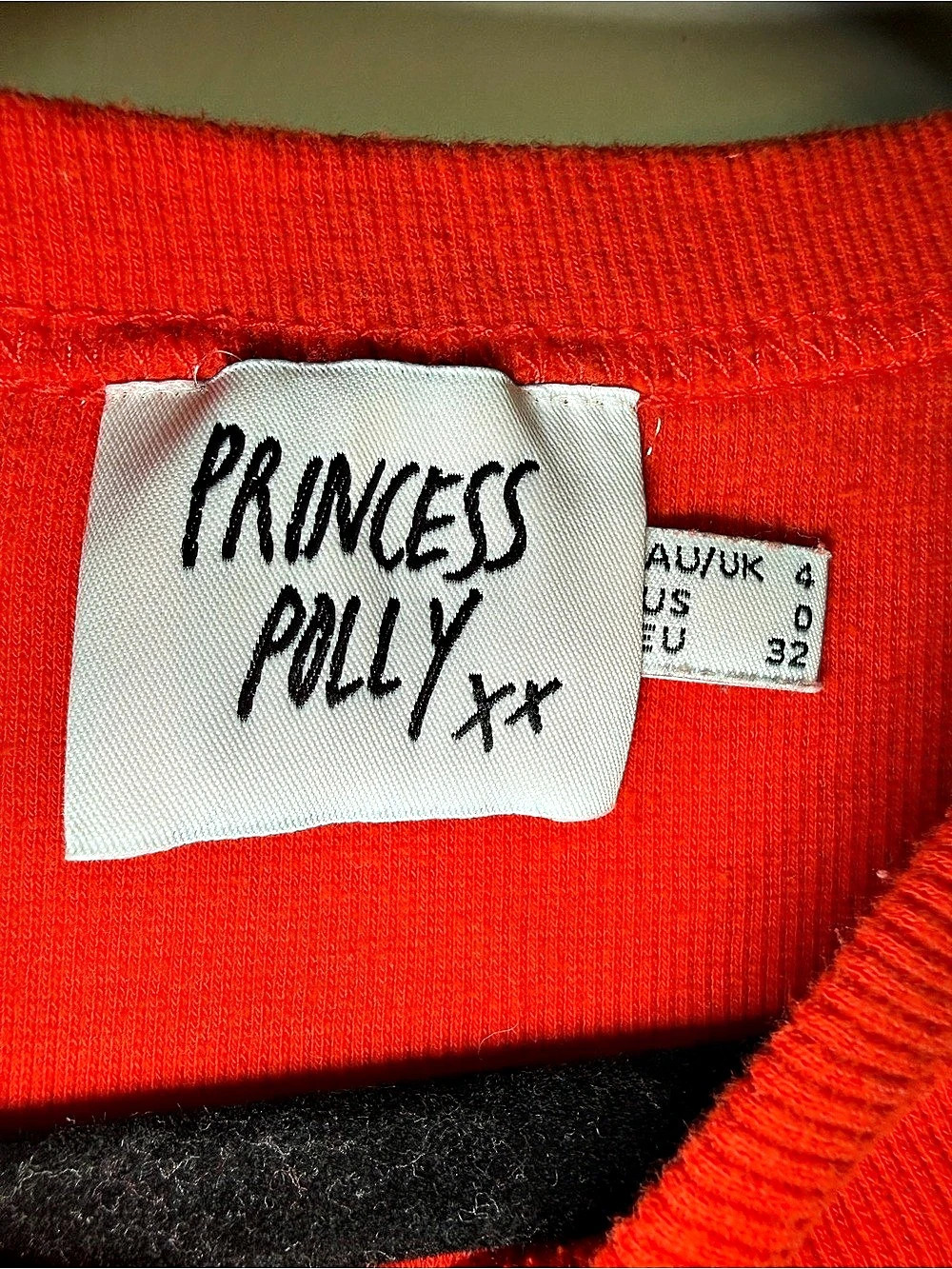 Princess Polly Ribbed Cropped High Neck Tank Top Red Size 0 Like New Tomato Girl - Picture 4 of 10